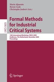 Cover von Formal Methods for Industrial Critical Systems