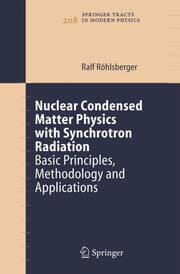 Cover von Nuclear Condensed Matter Physics with Synchrotron Radiation