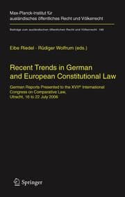 Cover von Recent Trends in German and European Constitutional Law