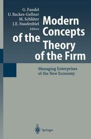 Cover von Modern Concepts of the Theory of the Firm