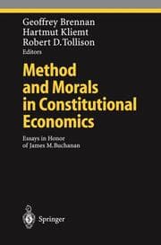 Cover von Method and Morals in Constitutional Economics