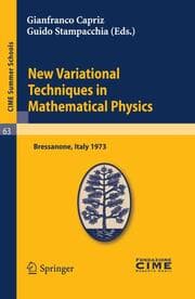 Cover von New Variational Techniques in Mathematical Physics