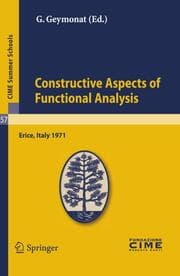 Cover von Constructive Aspects of Functional Analysis