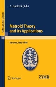 Cover von Matroid Theory and Its Applications