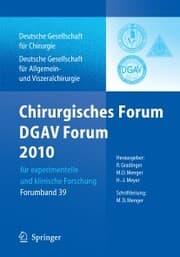 Cover von Chirurgisches Forum und DGAV Forum 2010 für experimentelle und klinische Forschung.