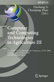 Cover von Computer and Computing Technologies in Agriculture III