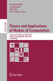 Cover von Theory and Applications of Models of Computation