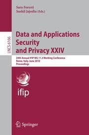 Cover von Data and Applications Security and Privacy XXIV