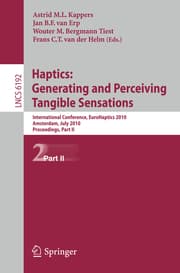 Cover von Haptics: Generating and Perceiving Tangible Sensations, Part II