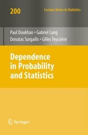 Cover von Dependence in Probability and Statistics