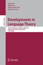 Cover von Developments in Language Theory