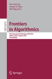 Cover von Frontiers in Algorithms