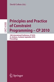 Cover von Principles and Practice of Constraint Programming - CP 2010