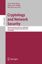 Cover von Cryptology and Network Security