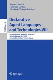 Cover von Declarative Agent Languages and Technologies VIII