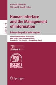 Cover von Human Interface and the Management of Information.Interacting with Information