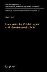 Cover von Unterseeische Rohrleitungen und Meeresumweltschutz