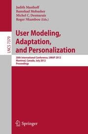 Cover von User Modeling, Adaptation, and Personalization