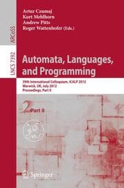 Cover von Automata, Languages, and Programming