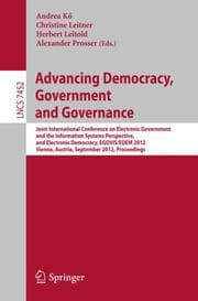 Cover von Advancing Democracy, Government and Governance