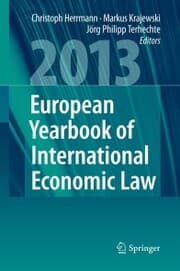 Cover von European Yearbook of International Economic Law 2013