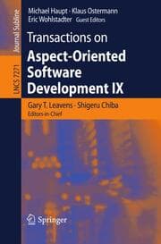 Cover von Transactions on Aspect-Oriented Software Development IX