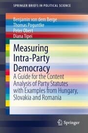 Cover von Measuring Intra-Party Democracy