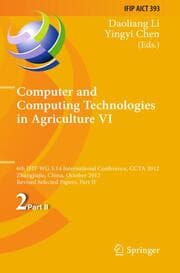 Cover von Computer and Computing Technologies in Agriculture VI