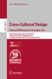 Cover von Cross-Cultural Design.Cultural Differences in Everyday Life
