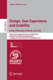 Cover von Design, User Experience, and Usability: Design Philosophy, Methods, and Tools