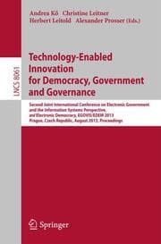 Cover von Technology-Enabled Innovation for Democracy, Government and Governance
