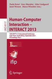 Cover von Human-Computer Interaction -- INTERACT 2013