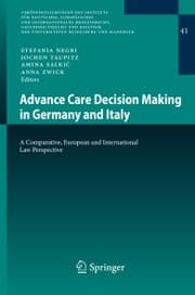 Cover von Advance Care Decision Making in Germany and Italy