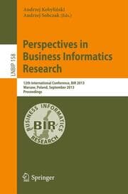 Cover von Perspectives in Business Informatics Research