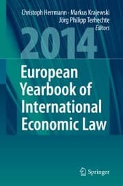 Cover von European Yearbook of International Economic Law 2014