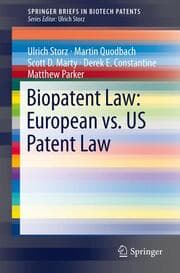 Cover von Biopatent Law: European vs. US Patent Law