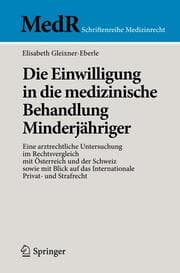 Cover von Die Einwilligung in die medizinische Behandlung Minderjähriger