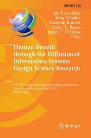 Cover von Human Benefit through the Diffusion of Information Systems Design Science Research