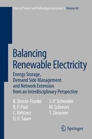 Cover von Balancing Renewable Electricity