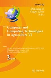 Cover von Computer and Computing Technologies in Agriculture VI