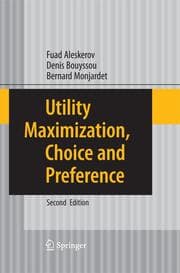Cover von Utility Maximization, Choice and Preference