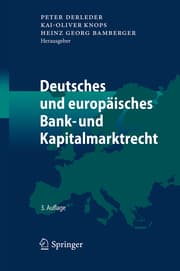 Cover von Deutsches und europäisches Bank- und Kapitalmarktrecht 1/2