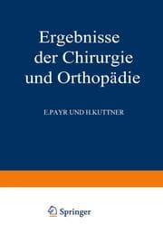 Cover von Ergebnisse der Chirurgie und Orthopädie