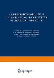 Cover von Arbeitsphysiologie II Orientierung, Plastizität Stimme und Sprache