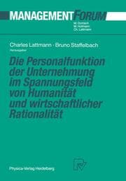 Cover von Die Personalfunktion der Unternehmung im Spannungsfeld von Humanität und wirtschaftlicher Rationalität