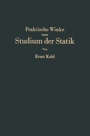 Cover von Praktische Winke zum Studium der Statik