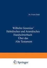 Cover von Wilhelm Gesenius' Hebräisches und Aramäisches Handwörterbuch über das Alte Testament
