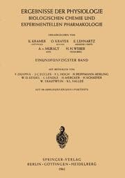 Cover von Ergebnisse der Physiologie Biologischen Chemie und Experimentellen Pharmakologie