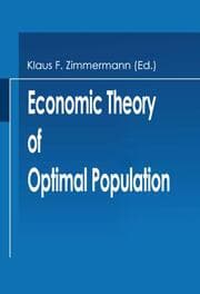 Cover von Economic Theory of Optimal Population