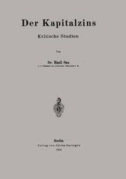 Cover von Der Kapitalzins